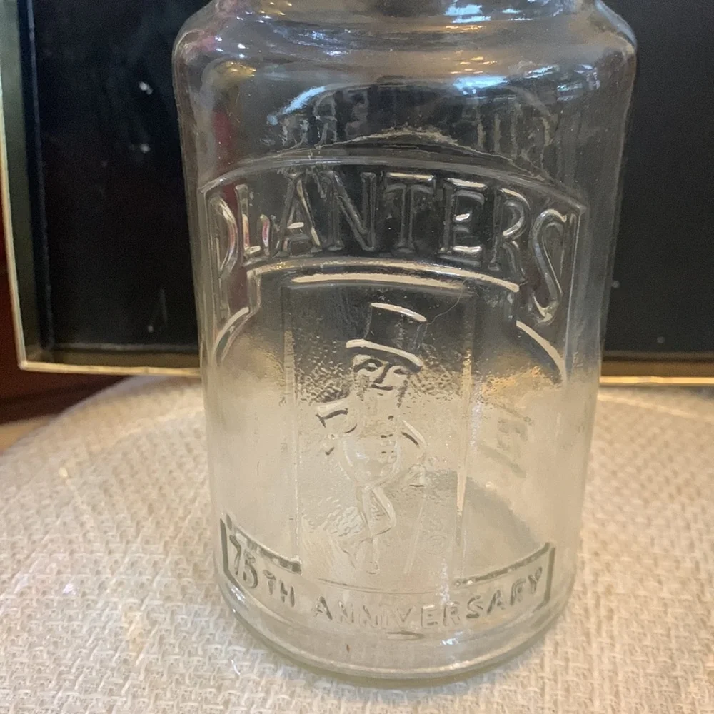 Vintage Planters‎ Peanuts glass jar 1981 75th anniversary